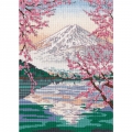 Набор для вышивания нитками ОВЕН "Фудзияма и озеро Кавагути"